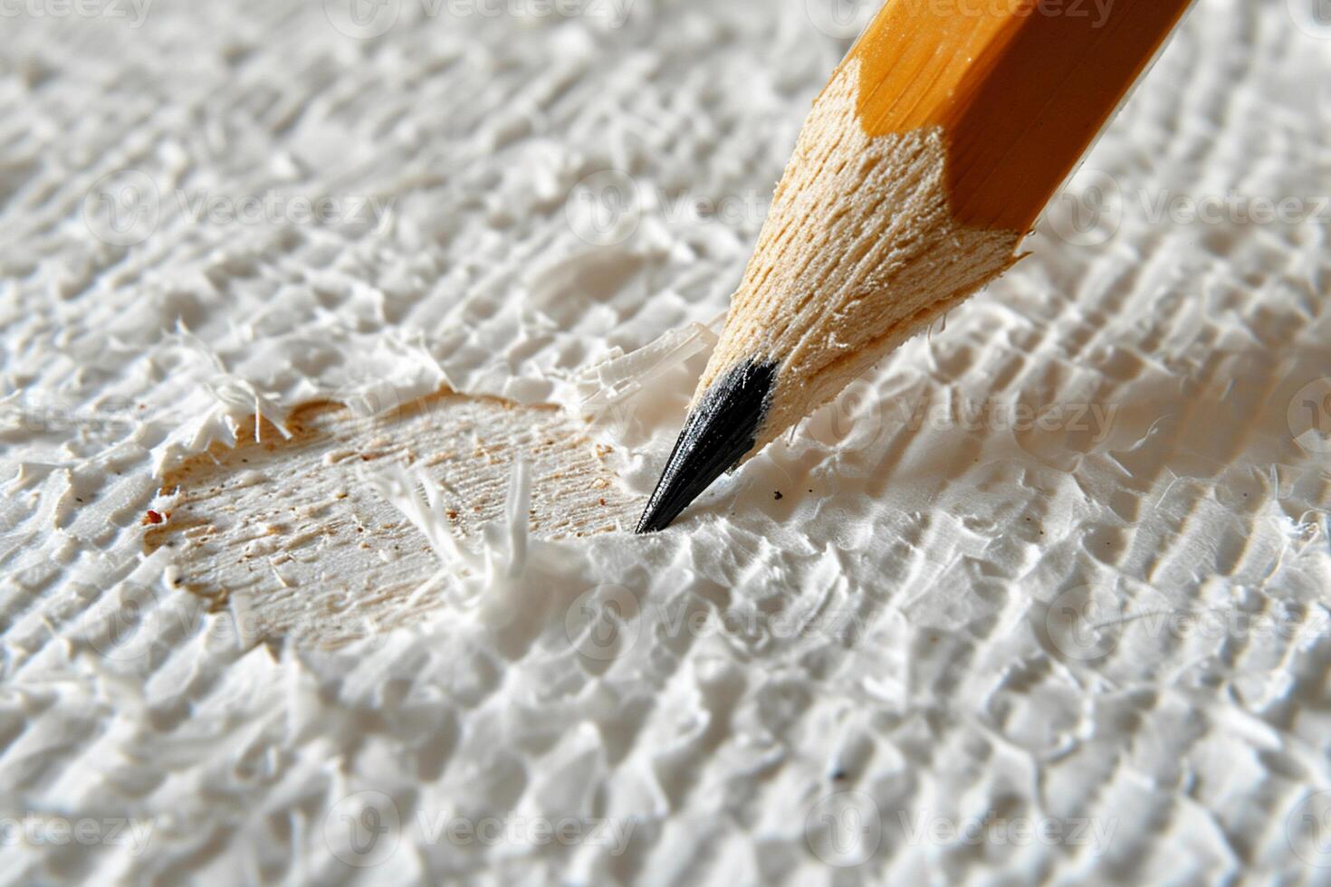 Pencil on textured white surface photo