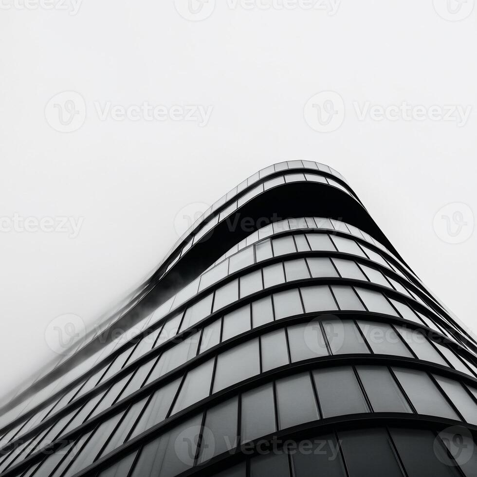 A black and white photo of a building