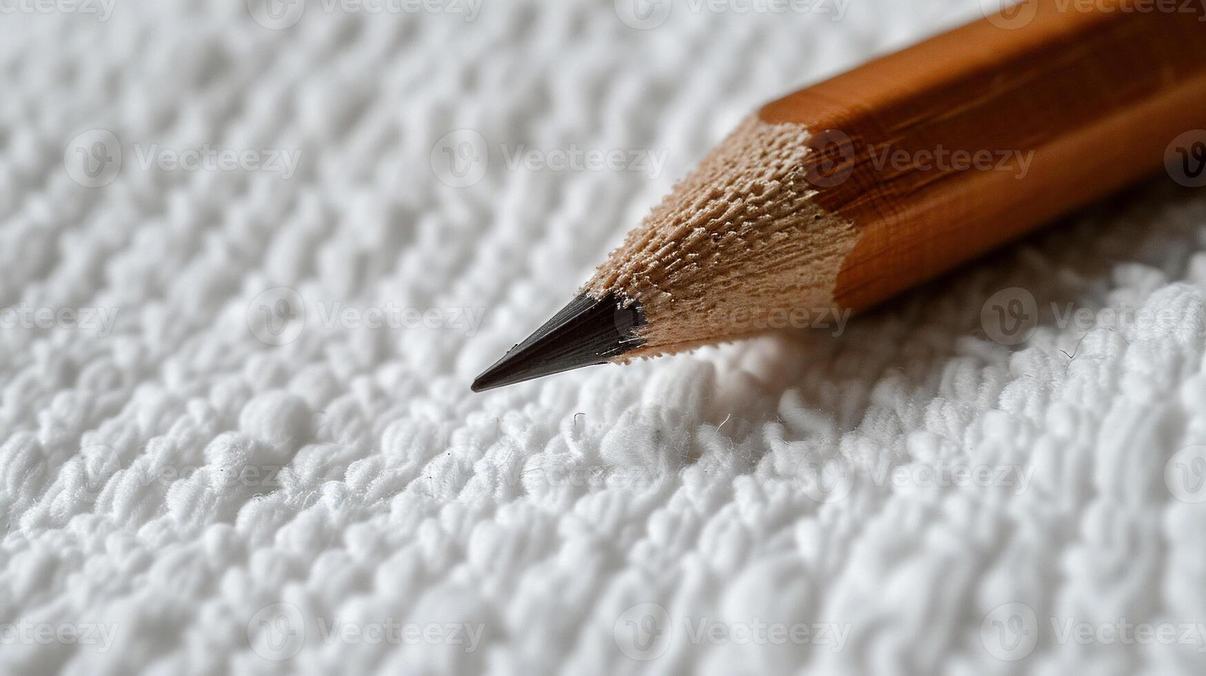 Close-up of a pencil on textured fabric photo