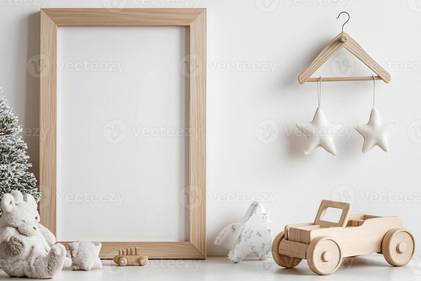 Empty frame, kids room decor photo