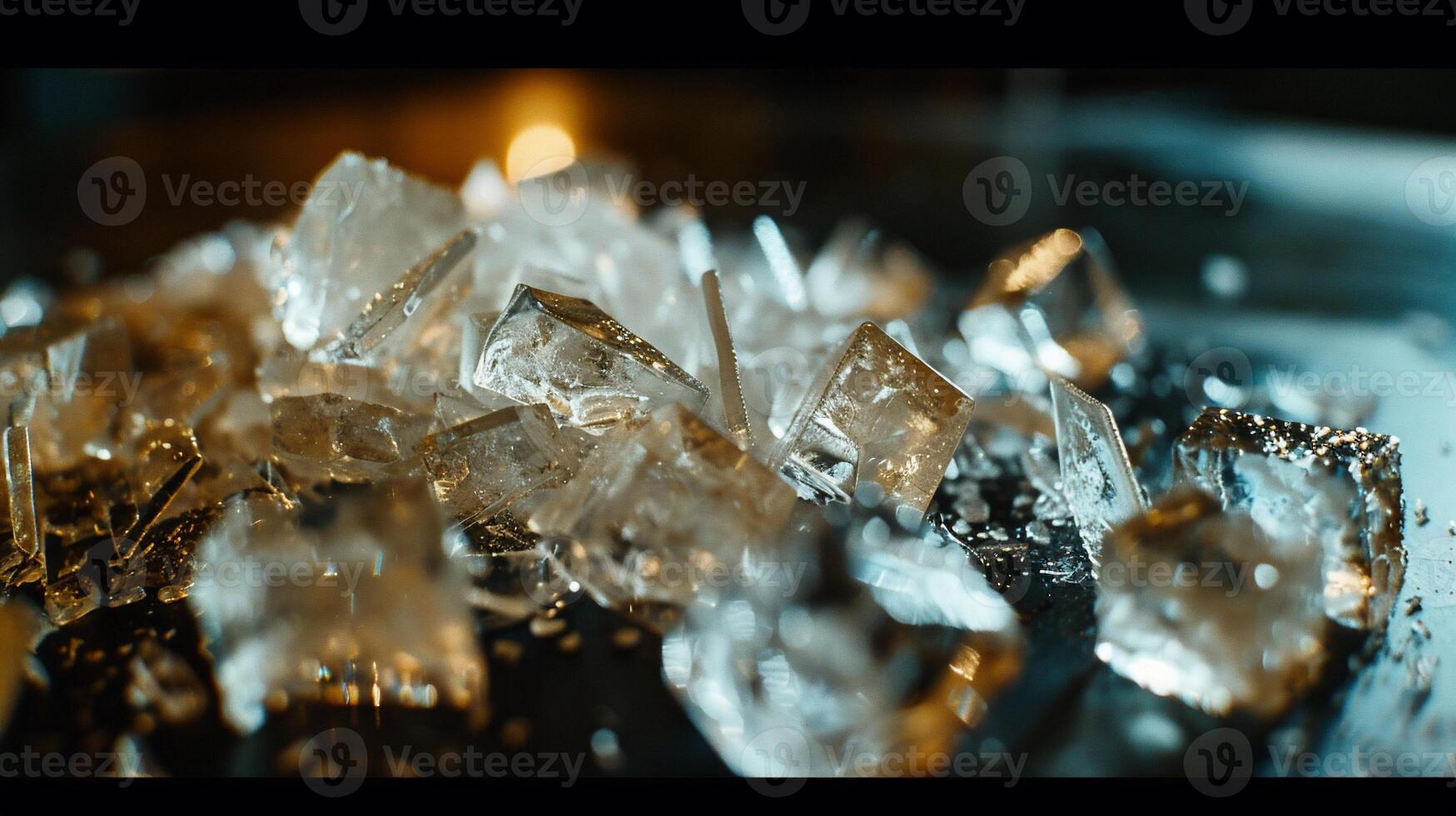 Close-up of crystallized substance photo