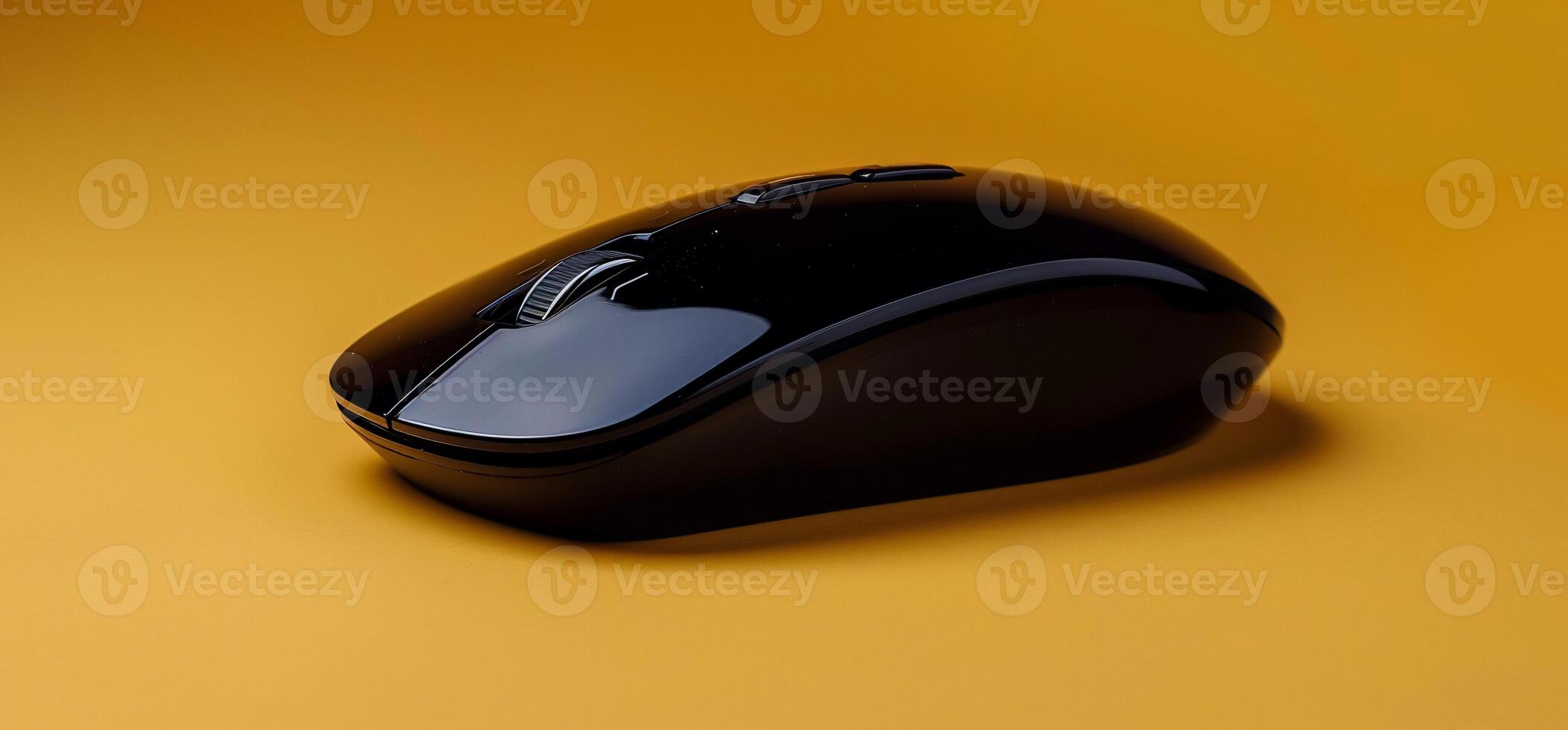Sleek Black Wireless Mouse photo