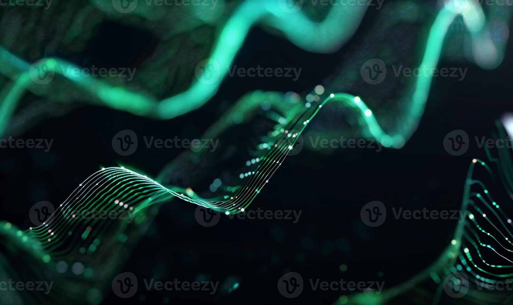 Abstract data visualization, dynamic wave patterns photo