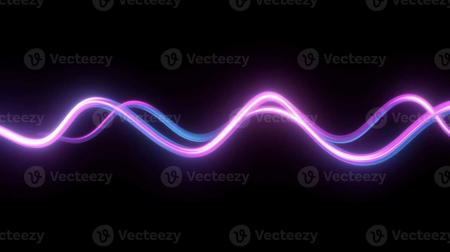 Abstract neon light waves photo