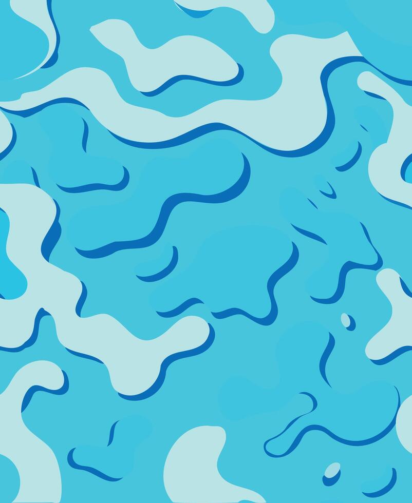 Abstract Blue Pattern - Dynamic Fluid Shapes and Waves vector