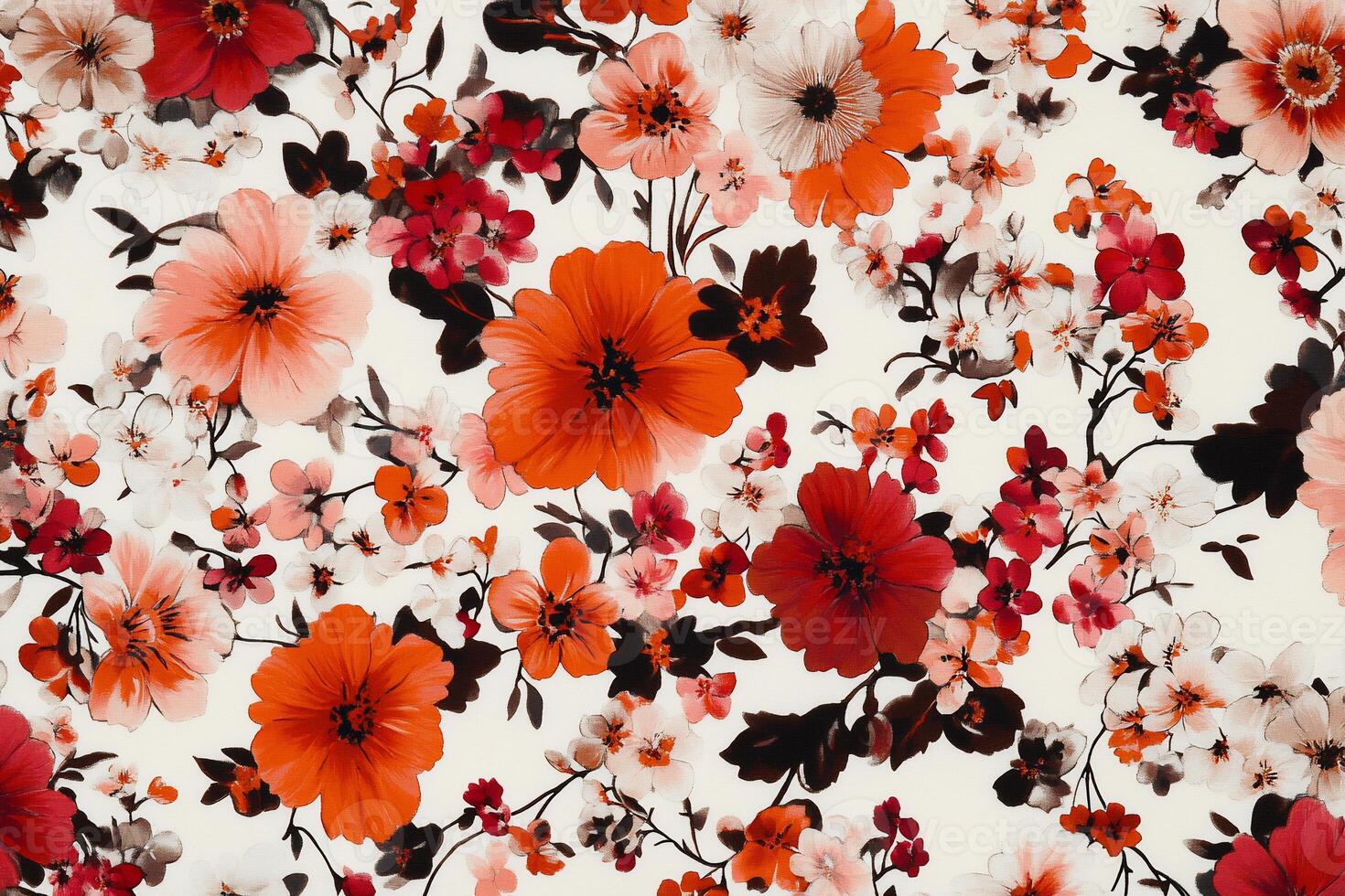 Vibrant floral print photo