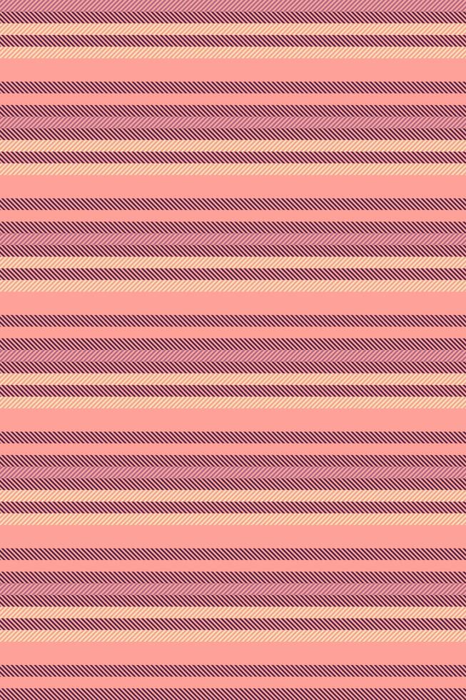 Urtistic textile stripe texture, covering fabric lines. Vink vertical pattern seamless background in red and pink colors. vector
