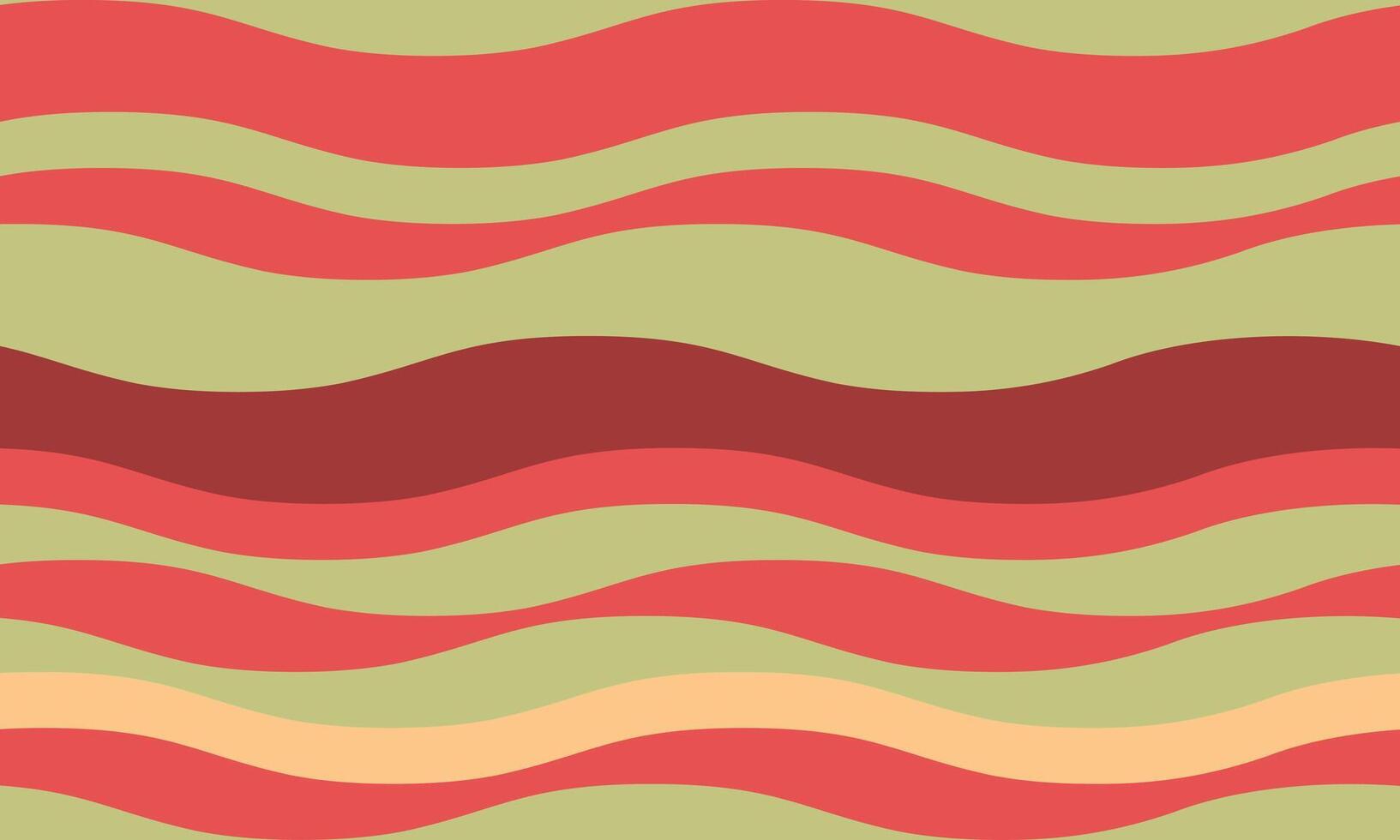 Abstract wavy stripes background. Vibrant, retro color palette evokes feelings of warmth and energy. Ideal for website banners, social media, packaging, or textile design. vector