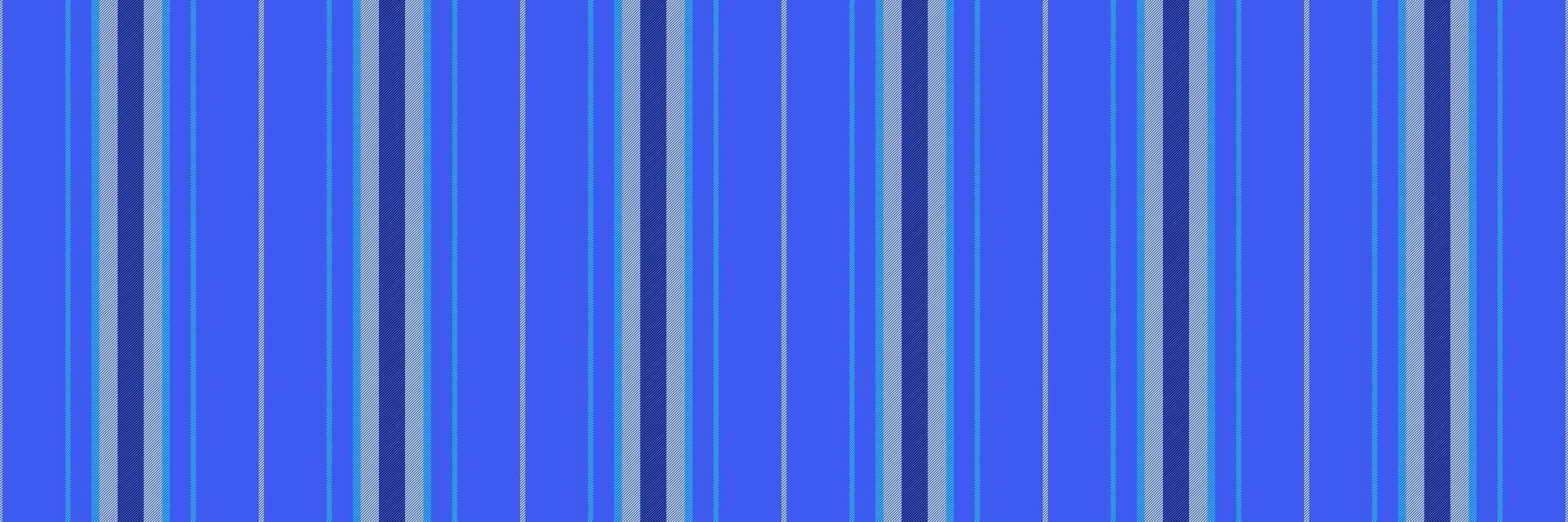 Ragged lines pattern, italian vertical stripe seamless. Scratch fabric background textile texture in blue and white colors. vector