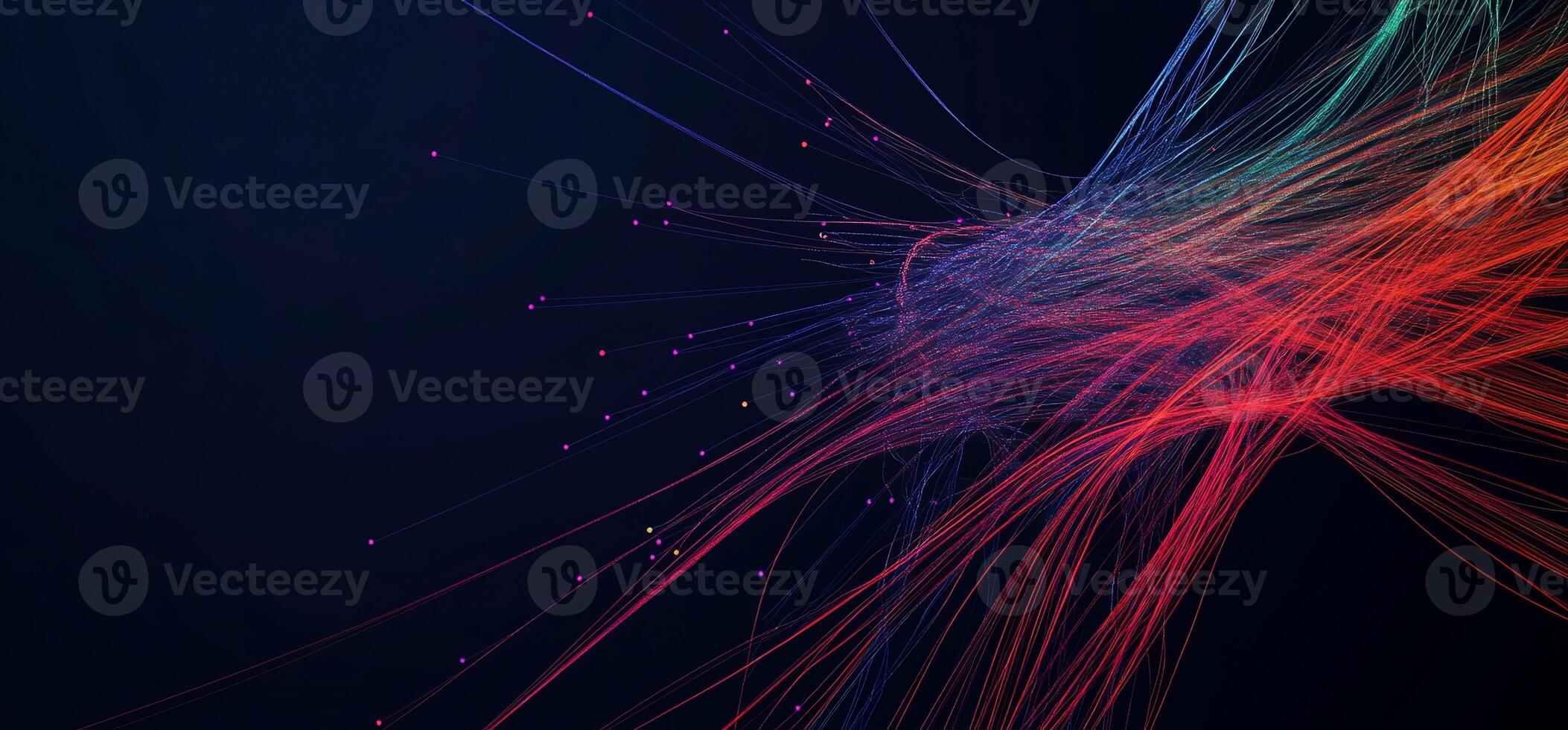 Abstract background with colorful lines and dots photo
