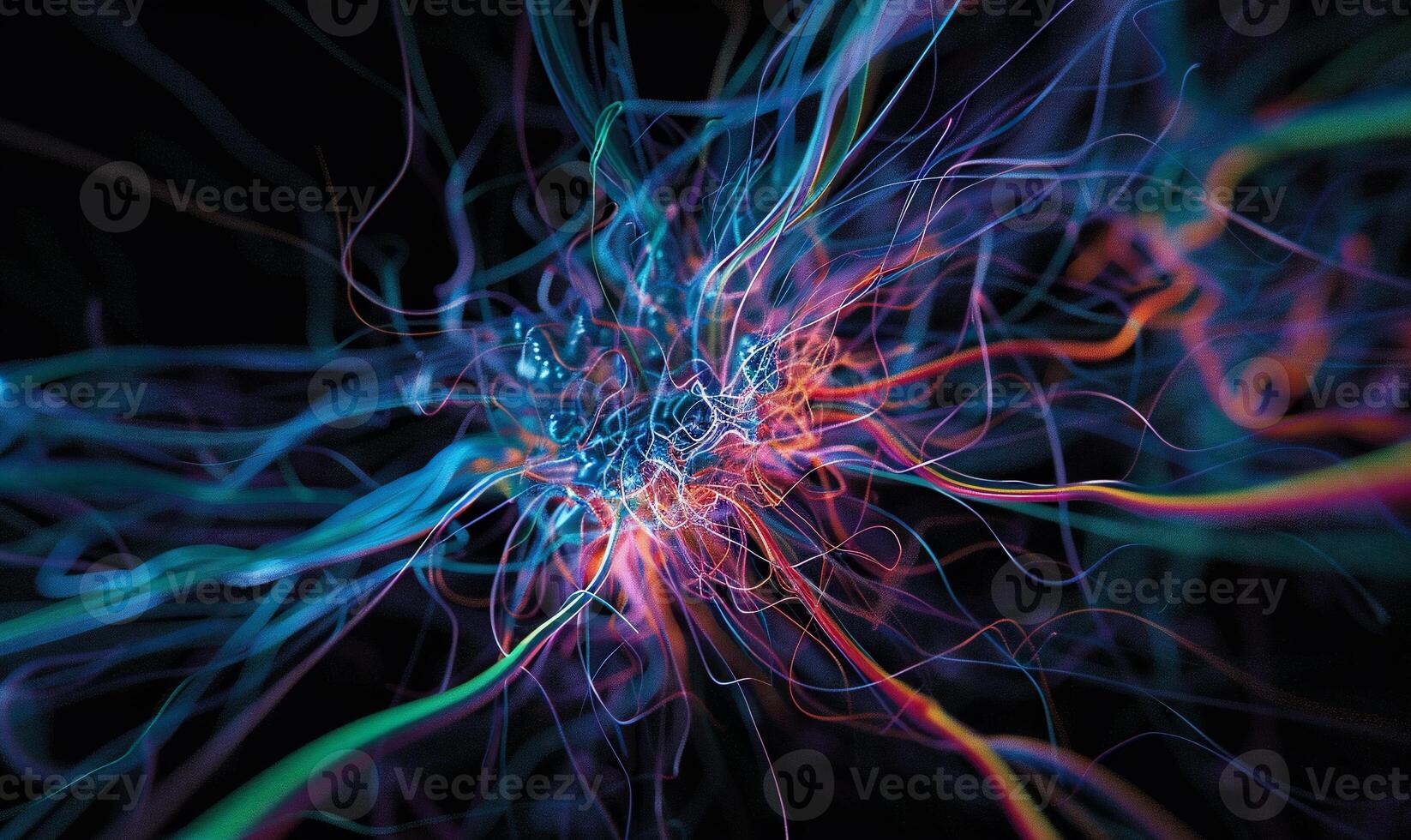 Abstract vibrant energy flow photo