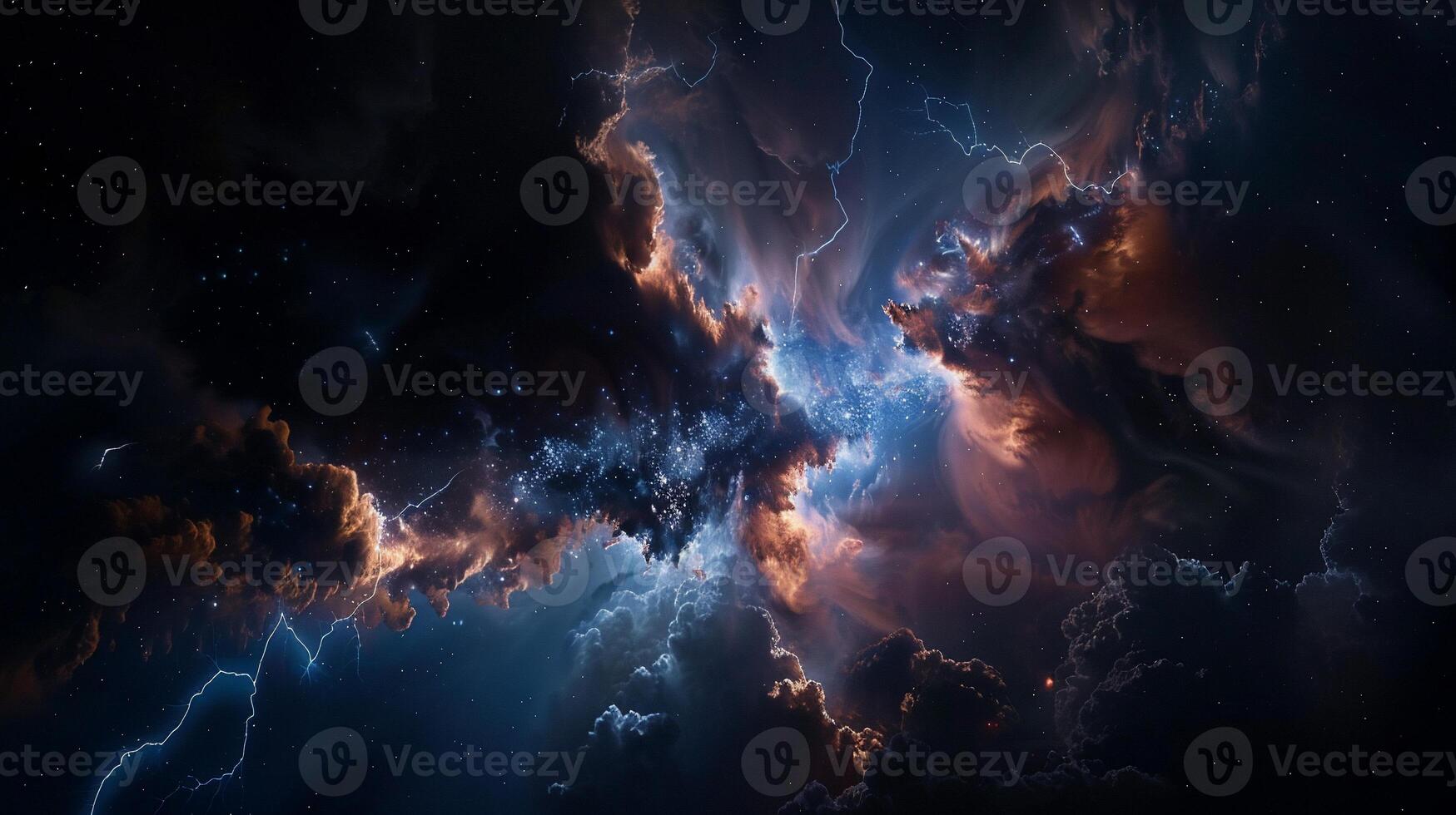 Cosmic nebula storm photo