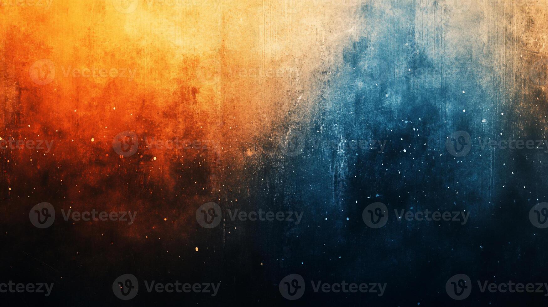 Abstract blend of fiery orange and icy blue photo