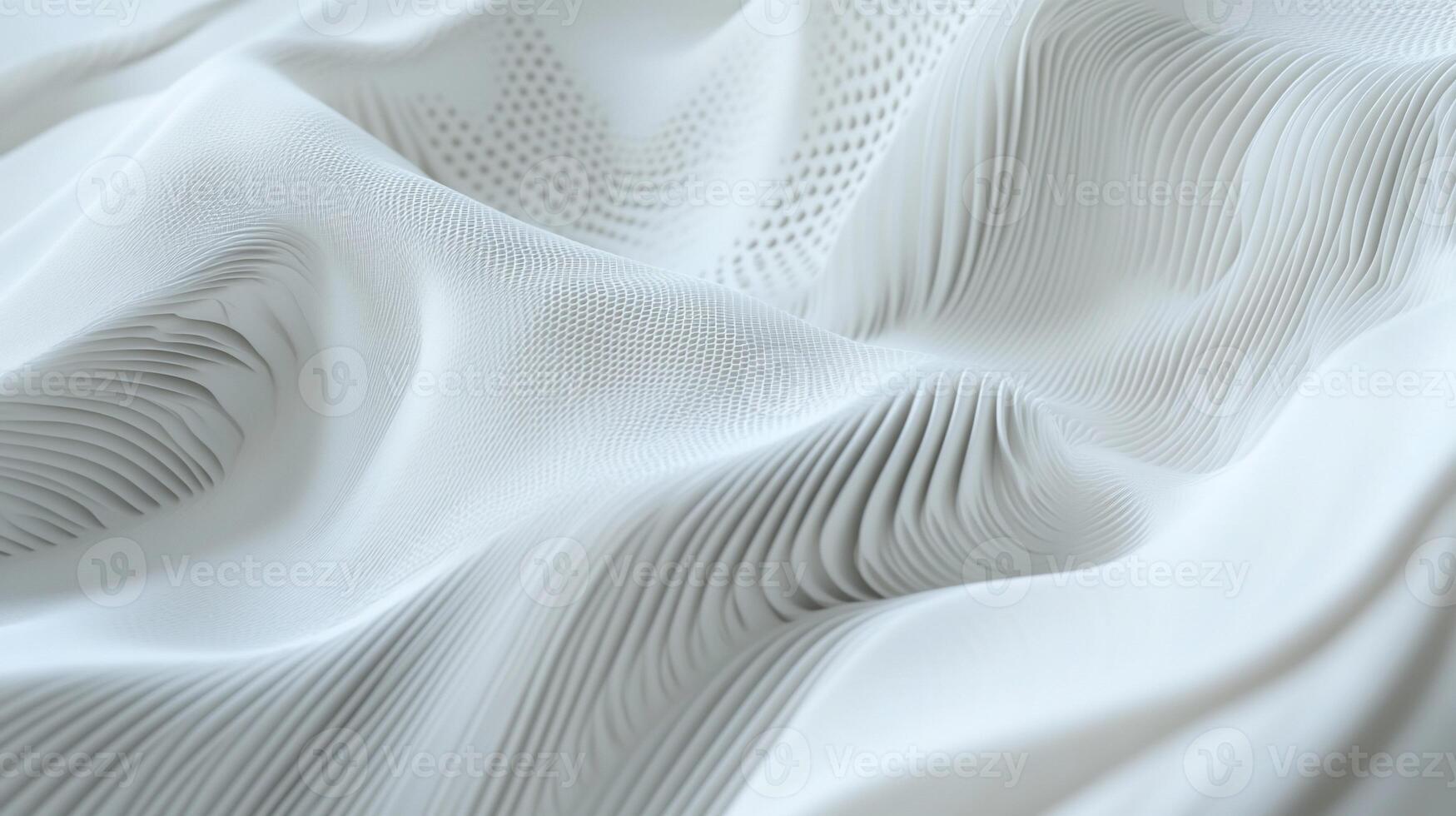 Abstract wavy white surface with intricate texture photo