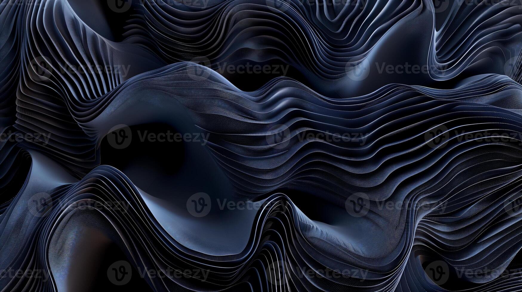 Dark, swirling, layered abstract form. Deep, textured, fluid lines creating a dynamic, 3D effect photo