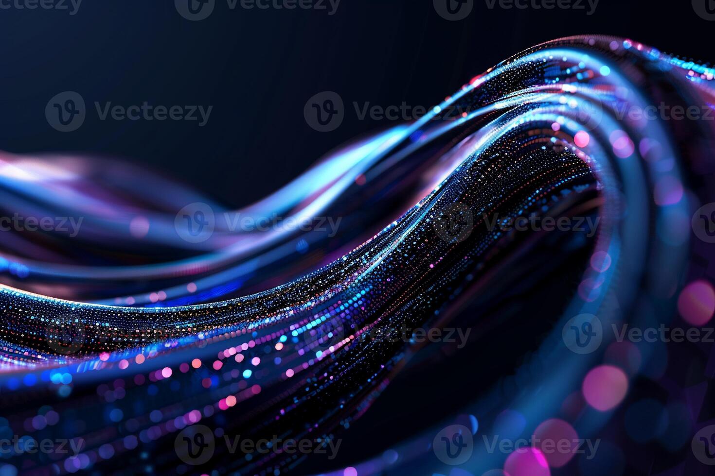 Abstract flowing data lines photo