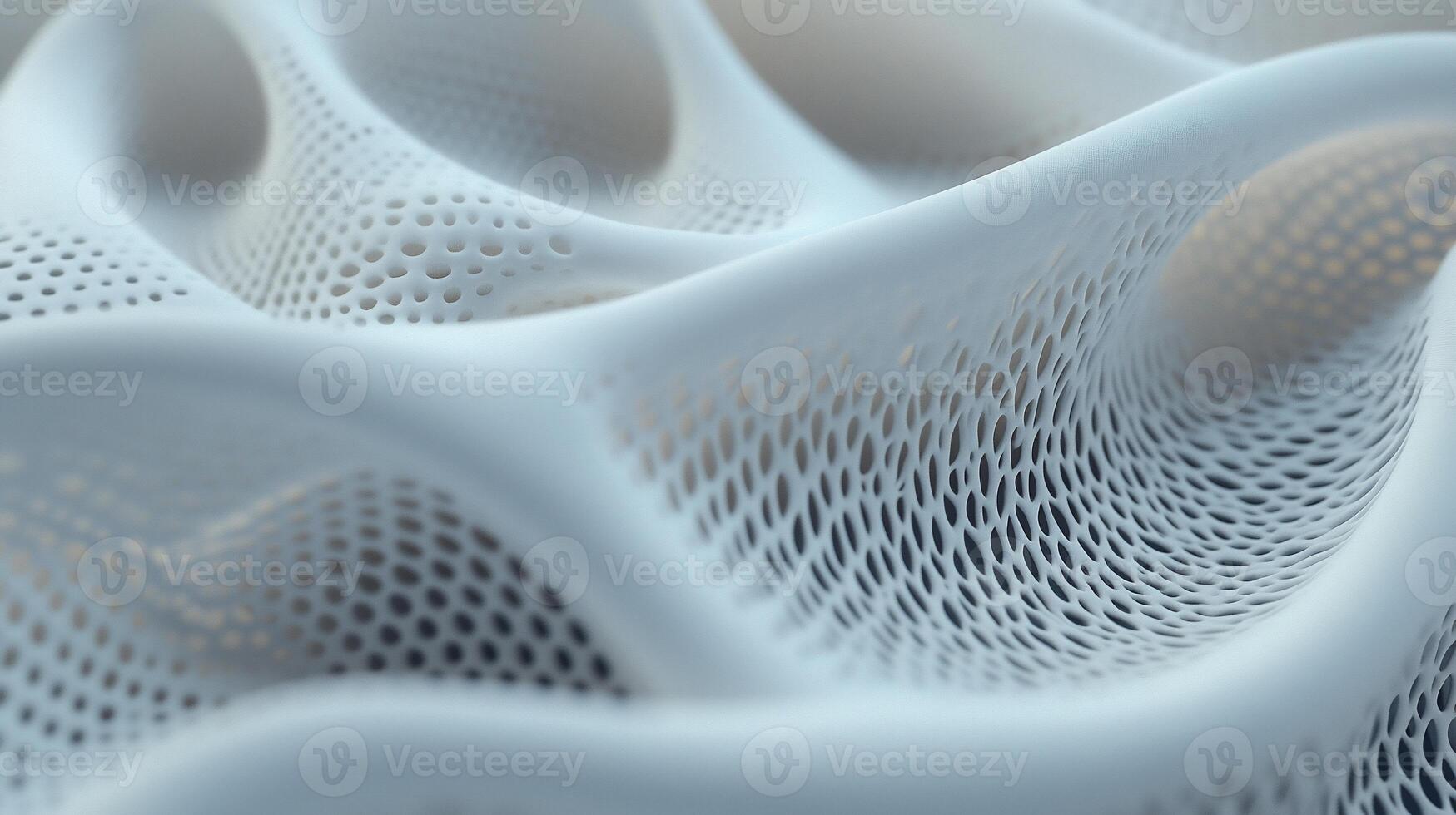 Abstract wavy, textured, perforated surface photo