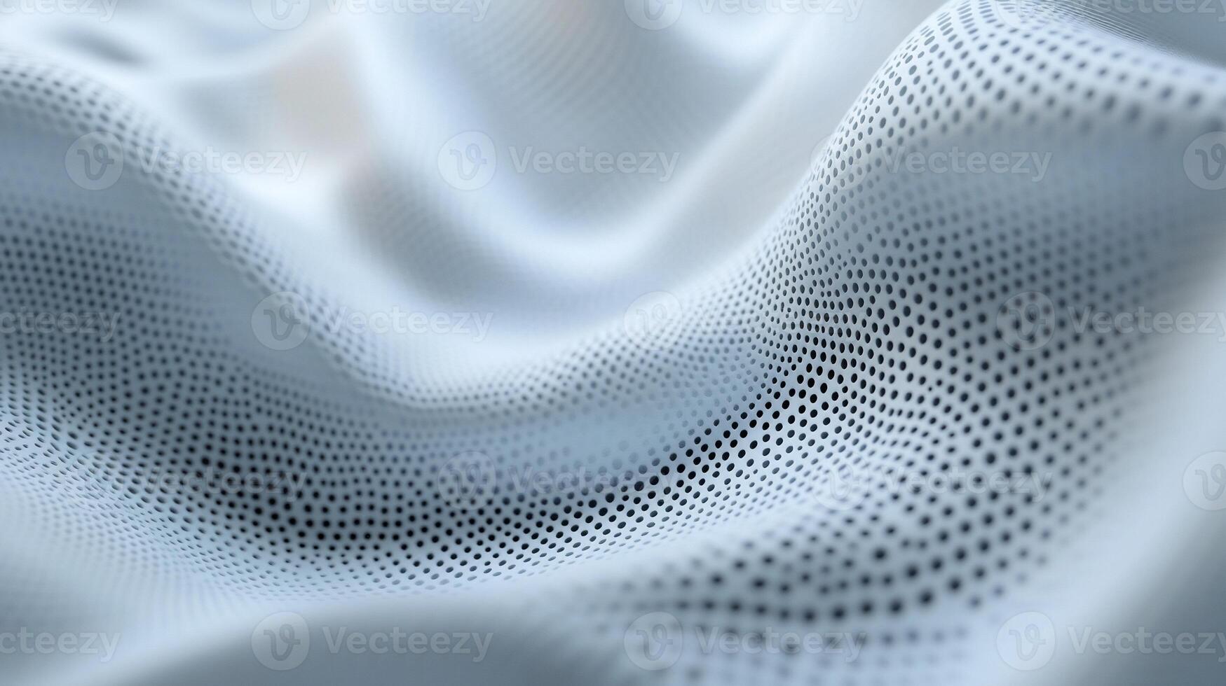 Abstract wave pattern of soft, dotted, light gray fabric. Intricate, detailed texture photo