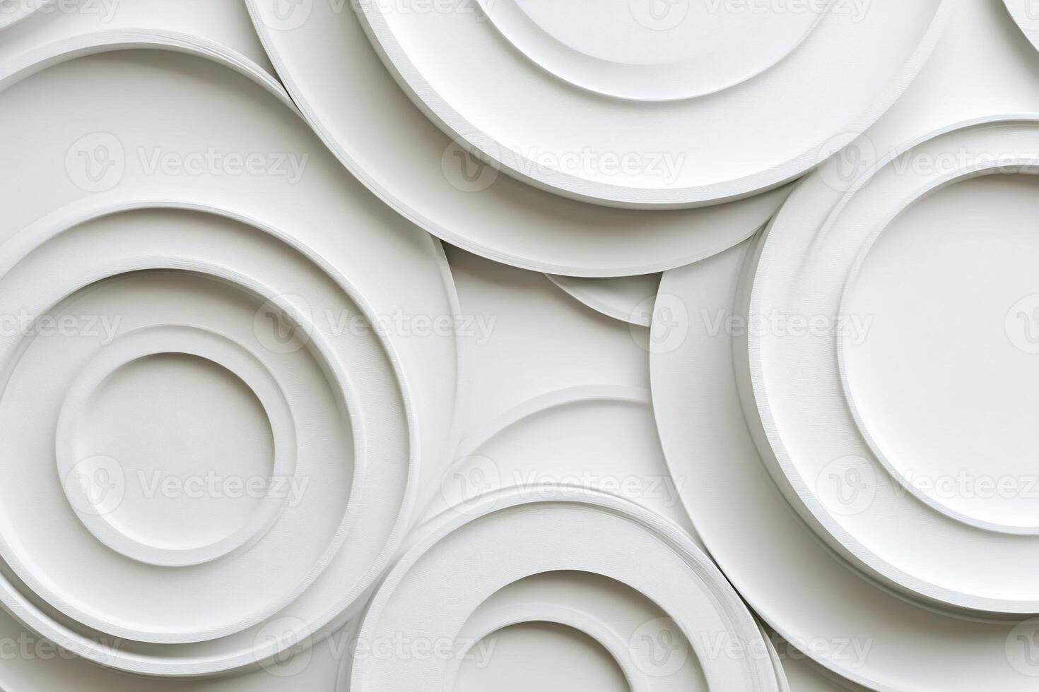 Abstract white circular pattern design photo