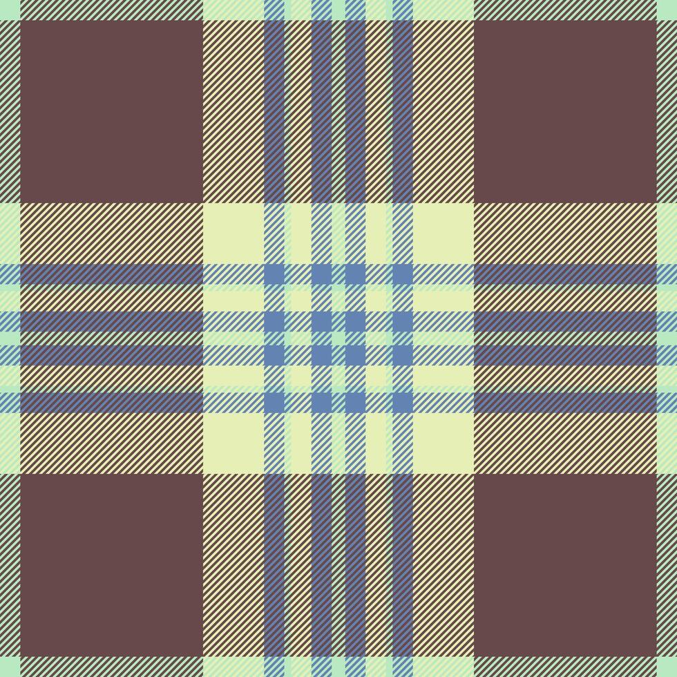 Elegant pastel plaid pattern in muted brown, beige, and blue hues. Ideal for textile designs, website backgrounds, or fashionrelated projects. vector