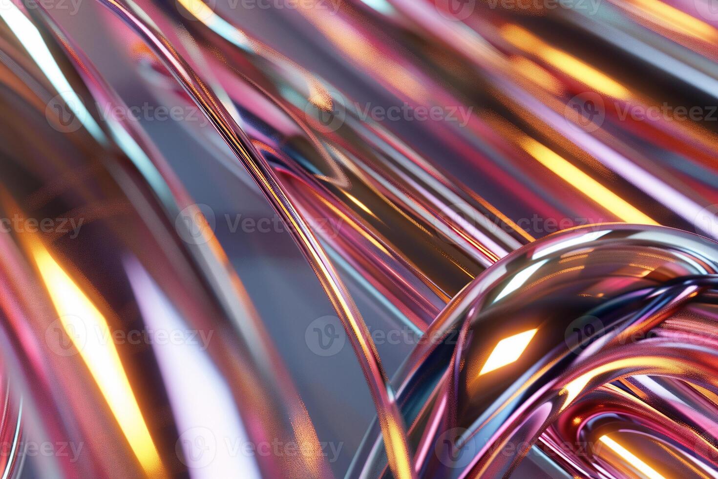 Abstract, vibrant, flowing, translucent tubes. Intertwined, dynamic, vibrant, colorful, glossy shapes photo