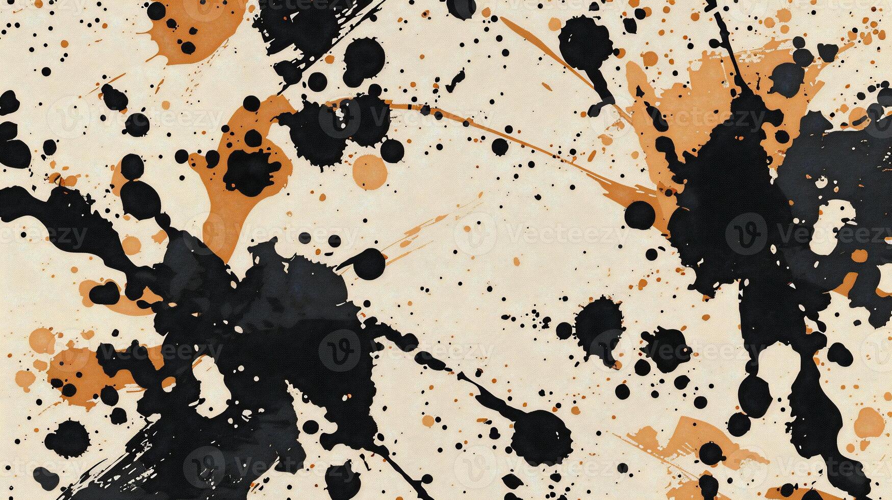 Abstract Ink Splashes on Cream Background photo