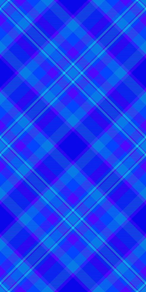 Vibrant blue and purple diagonal plaid pattern. Perfect for textile design, website backgrounds, or modern branding. vector