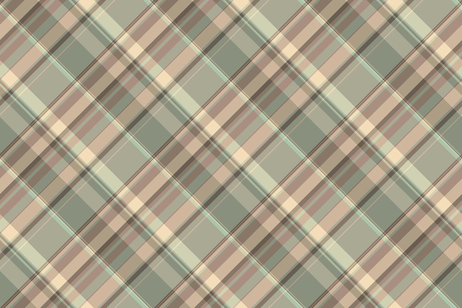 Chic check textile background, cloth seamless pattern. Surface plaid fabric texture tartan in pastel and light colors. vector
