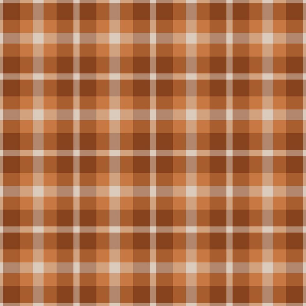 Warm, earthy tones create a seamless plaid pattern, perfect for textile design, website backgrounds, or autumnal projects. vector