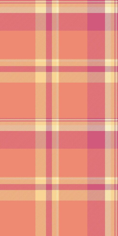 Summer background pattern , outside fabric texture check. Equal seamless plaid textile tartan in red and amber colors. vector