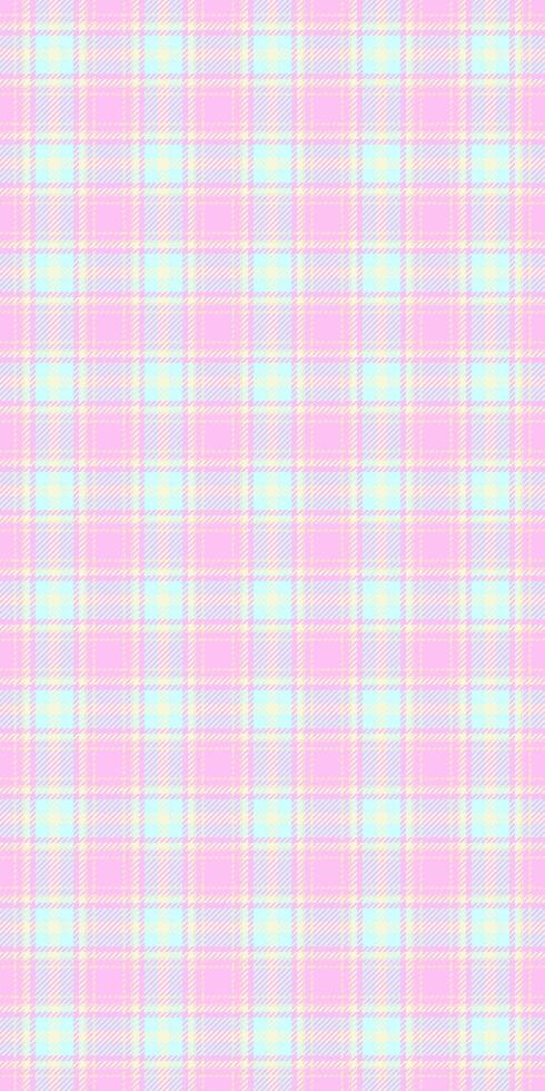 Pastel pink, yellow, and blue plaid pattern. Perfect for backgrounds, textiles, or website design. This soft, dreamy texture evokes feelings of sweetness and nostalgia. vector