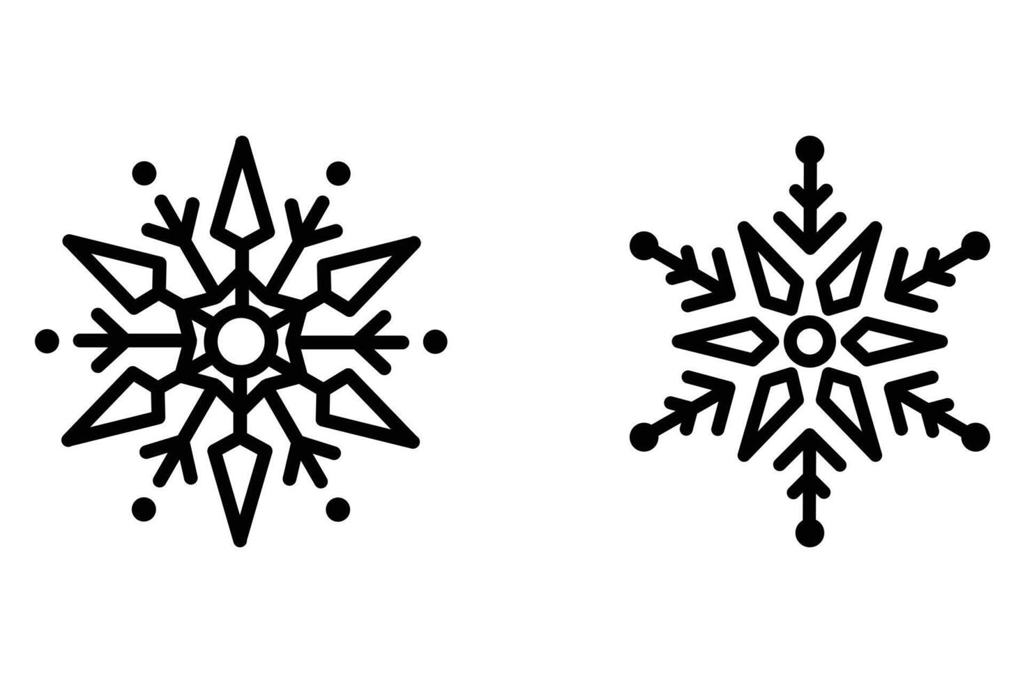 Snowflake Icon Elegant Winter Symbol Logo Design vector