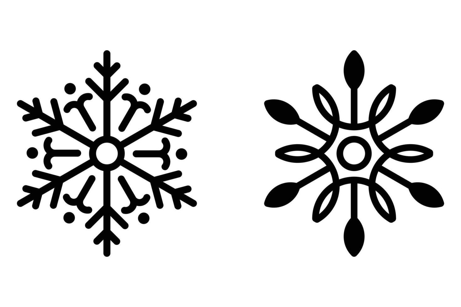 Snow Icon Minimalist Snowflake Logo Design vector