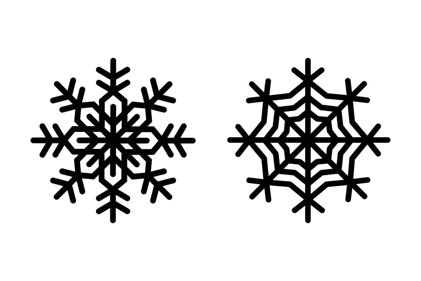 Snowflake Icon Illustration of Snow Symbol Sign vector