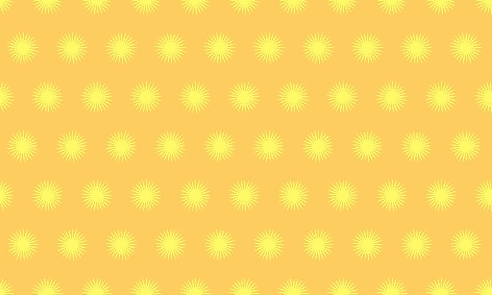 Vibrant yellow sunburst pattern, perfect for summer themes, backgrounds, or textile designs. This cheerful, repeating motif evokes feelings of warmth, energy, and optimism. vector