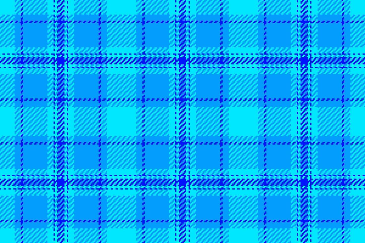 Vibrant blue plaid pattern. Perfect for textile design, website backgrounds, or fashion projects. This bold, geometric texture evokes feelings of energy and modernity. vector