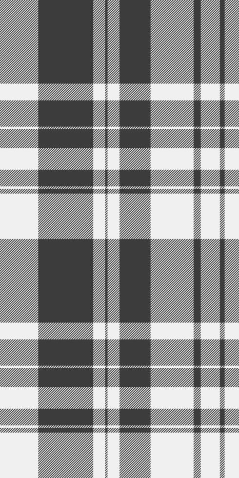 Classic black and white plaid pattern. Subtle texture, versatile design ideal for fabric, textile, apparel, or website backgrounds. vector