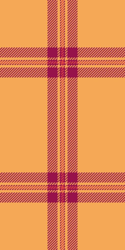 Vibrant autumnal plaid pattern in warm orange and deep crimson. Perfect for textile design, fallthemed projects, or adding a touch of rustic elegance to your designs. vector