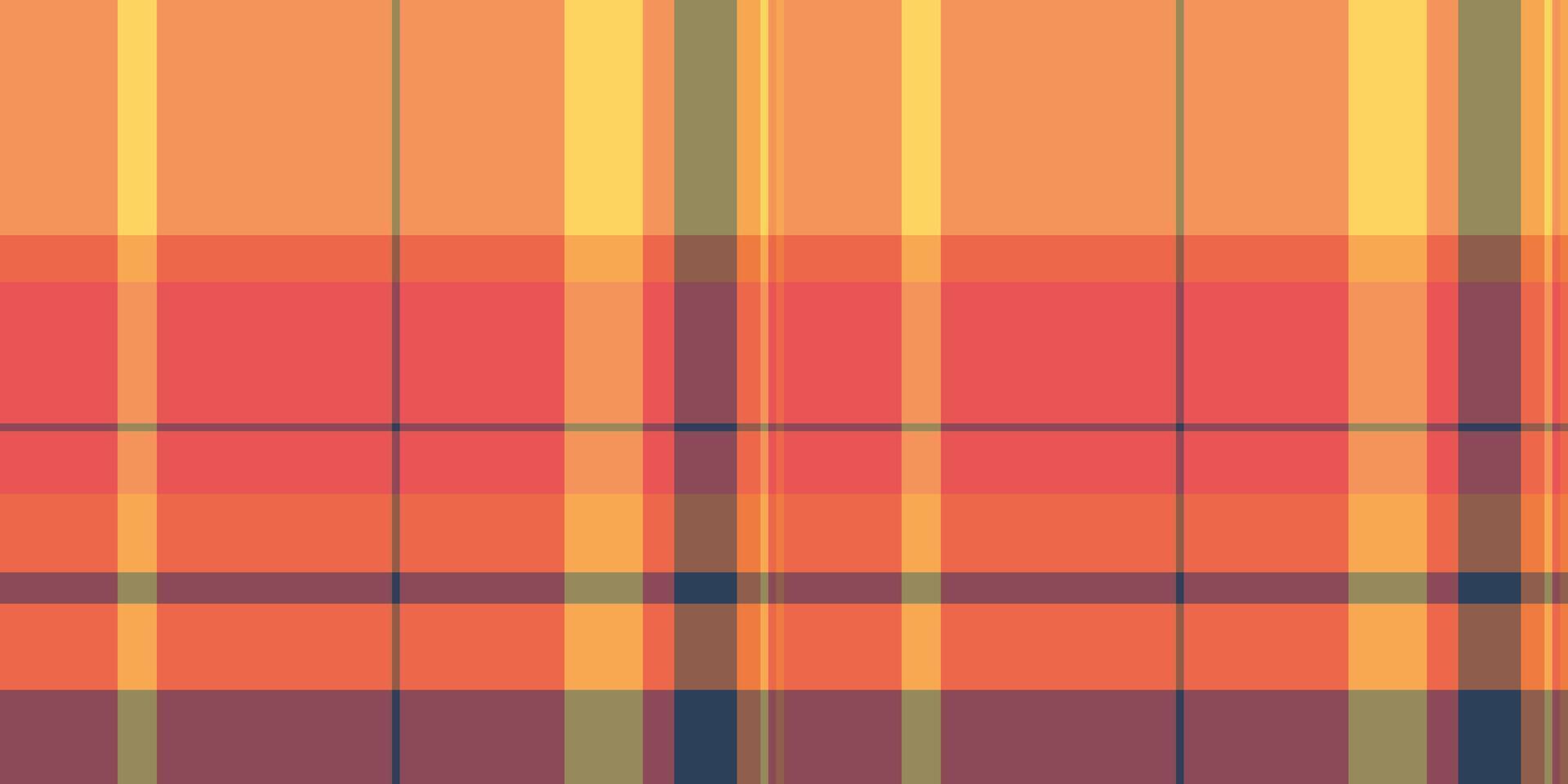 Show fabric tartan background, periodic texture textile pattern. Fur seamless plaid check in red and orange colors. vector
