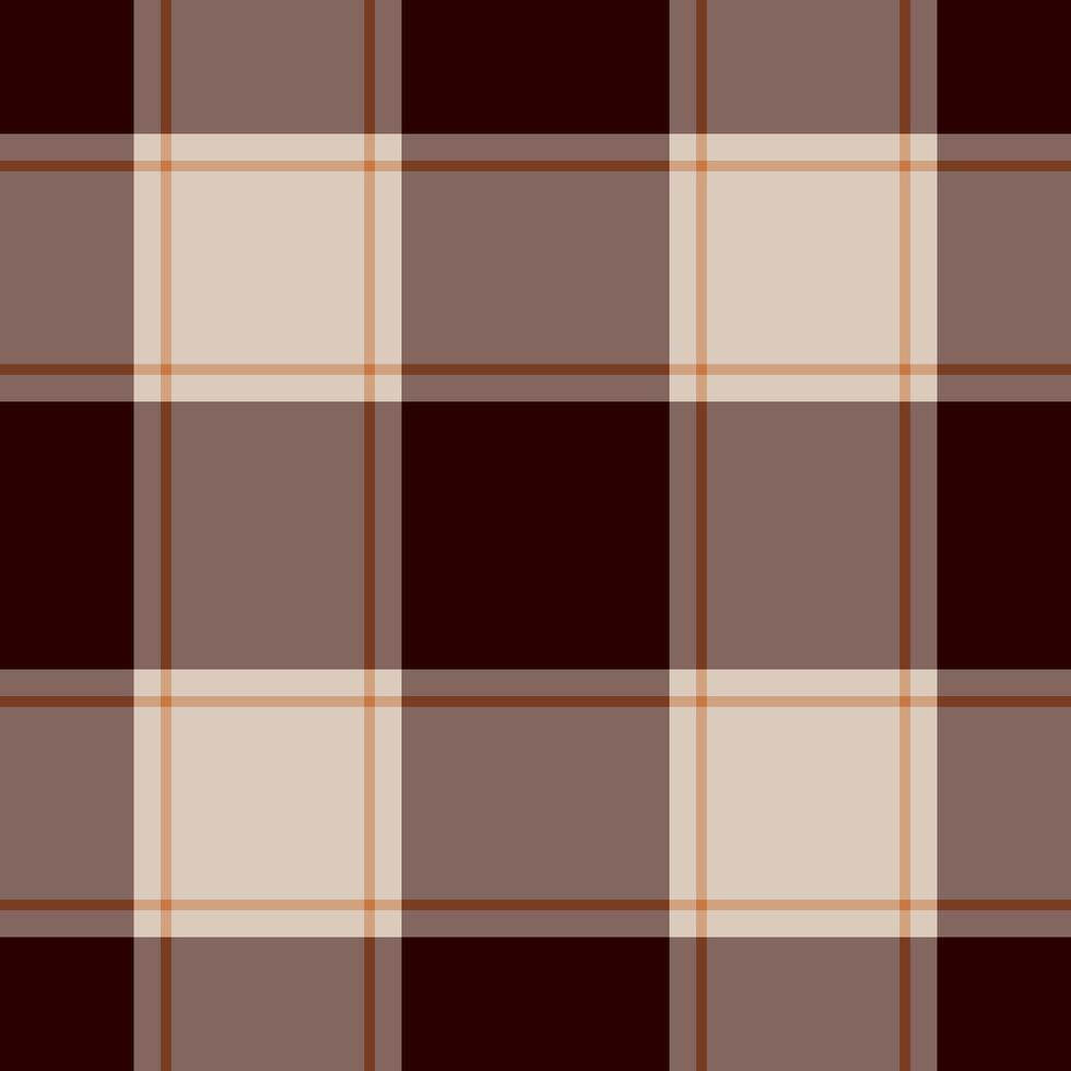 Elegant brown and beige plaid pattern. Perfect for textile design, website backgrounds, or autumnal themed projects. vector