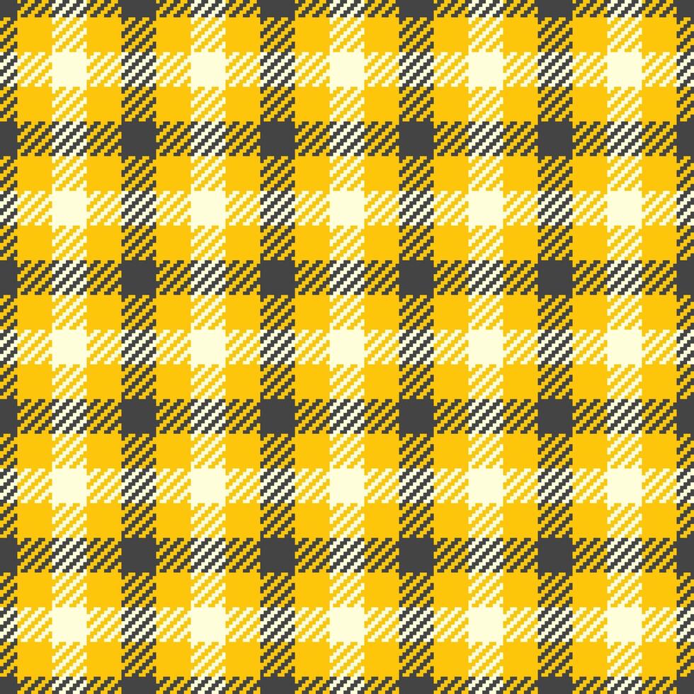 Vibrant yellow and gray plaid pattern. Perfect for textile design, website backgrounds, or crafting projects. This cheerful, energetic design evokes feelings of warmth and optimism. vector