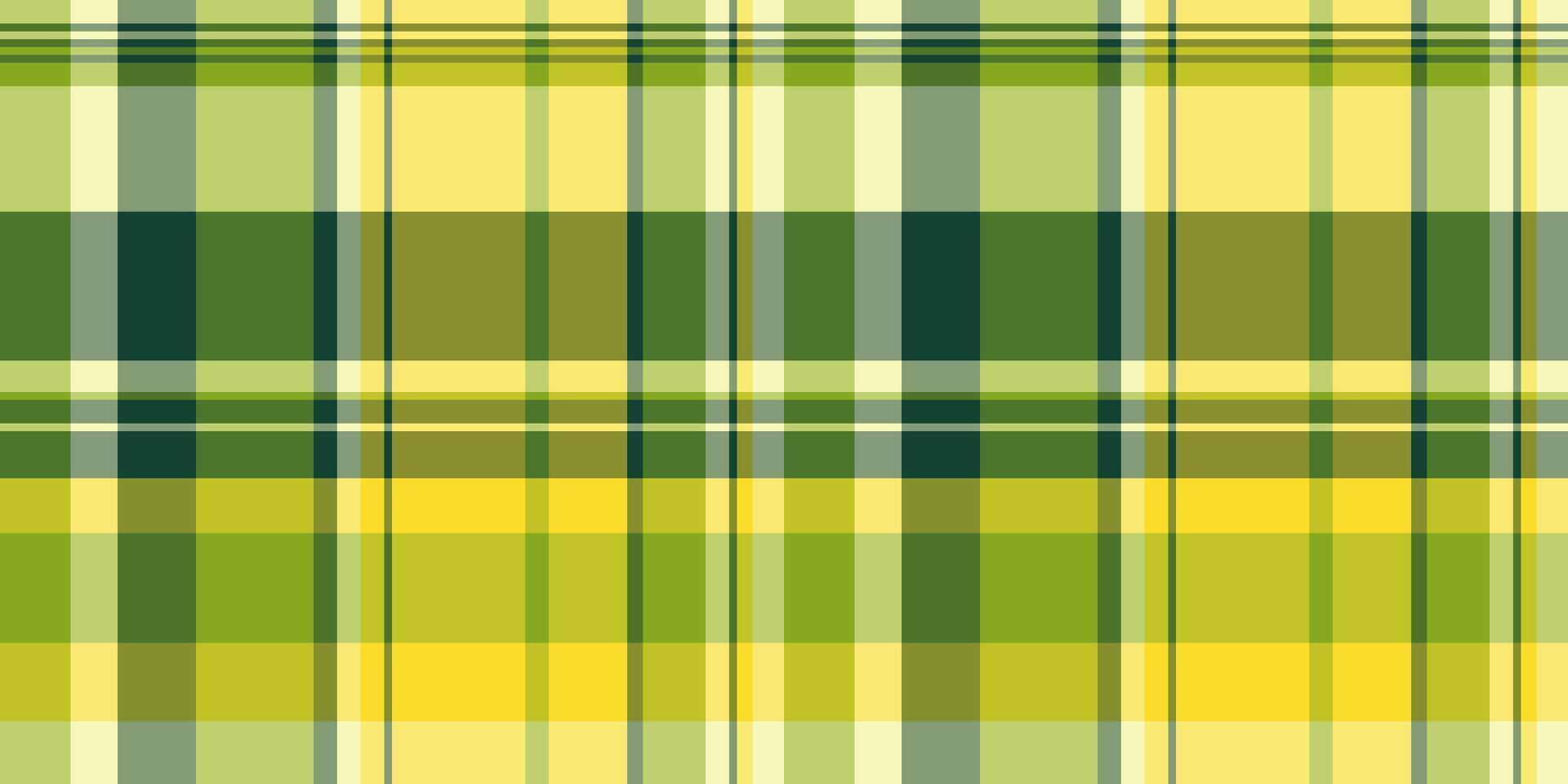 60s textile tartan , backdrop background pattern seamless. Cell plaid fabric check texture in lime and yellow colors. vector