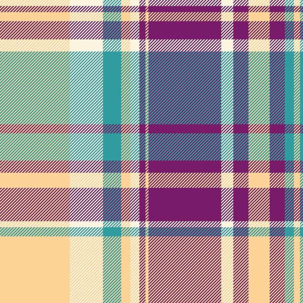 Vibrant pastel plaid pattern. Perfect for textile design, fashion, websites, and branding. This cheerful, intersecting line design evokes feelings of warmth and comfort. vector