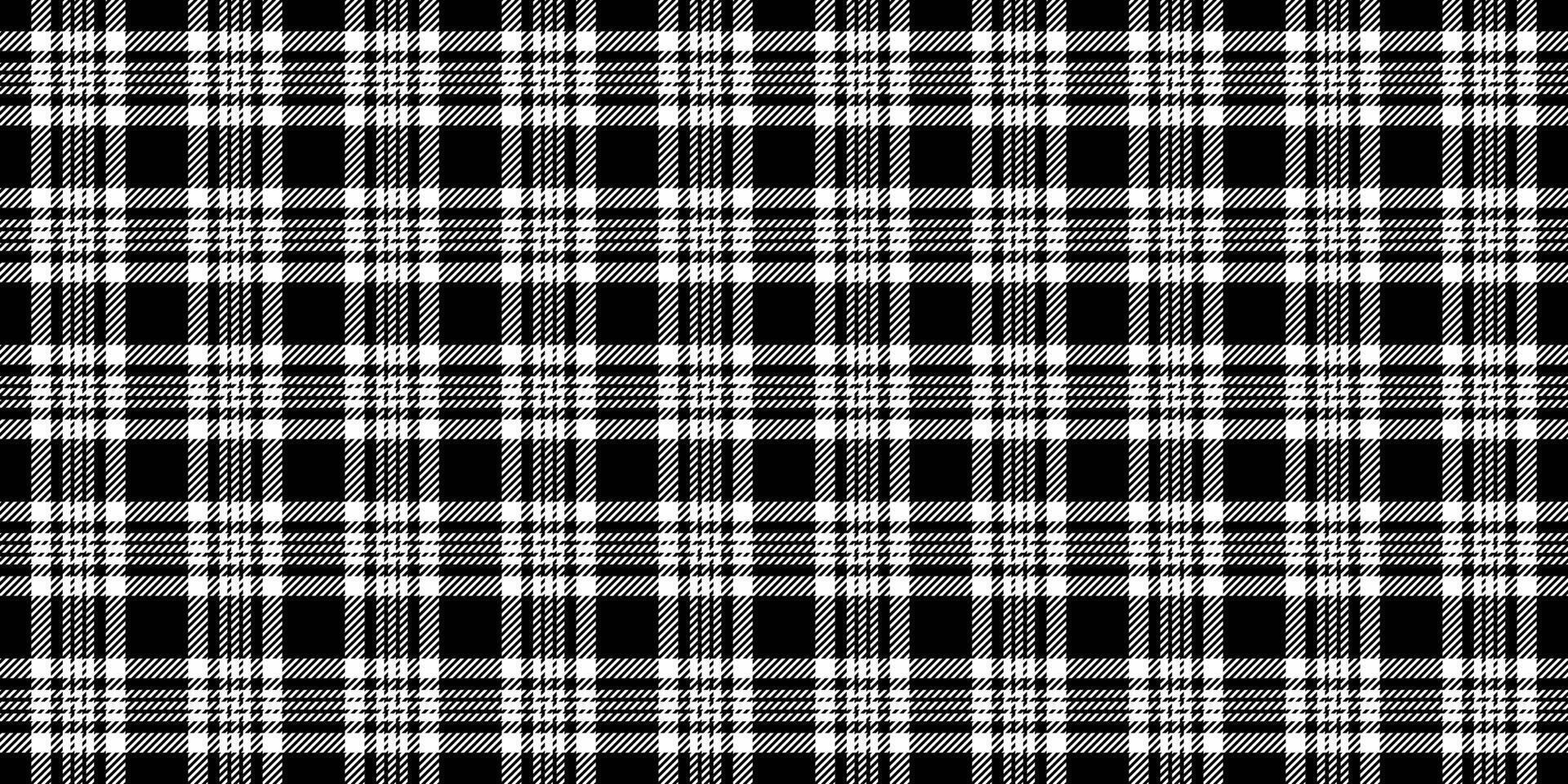 Classic black and white plaid pattern. A timeless design perfect for textile projects, website backgrounds, or fashion illustrations. Its simple elegance conveys sophistication and style. vector