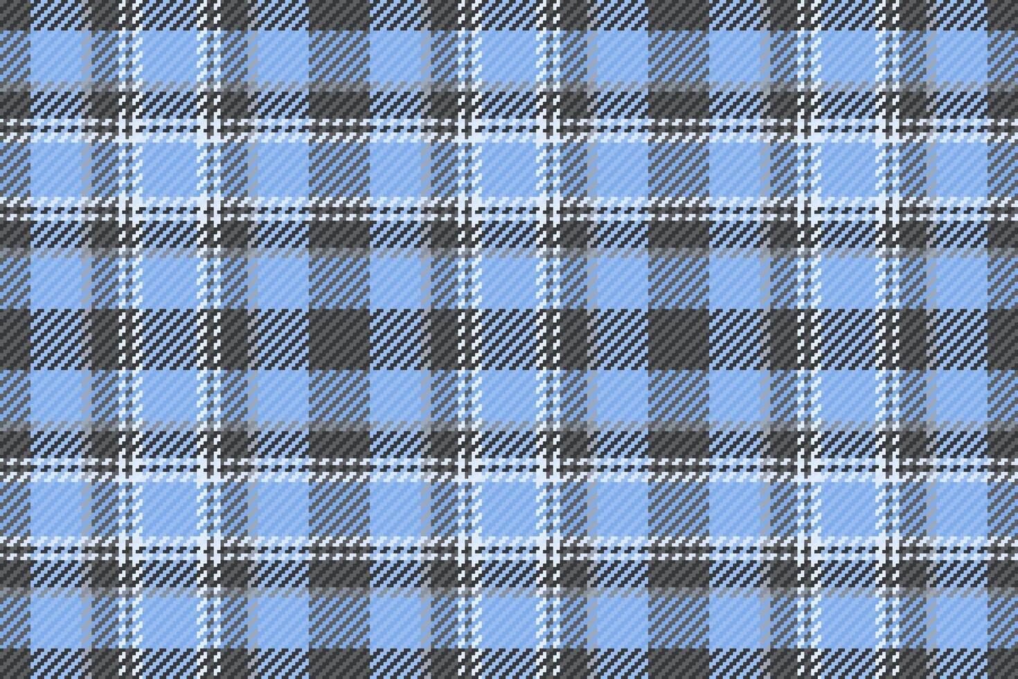 Classic blue, gray, and white plaid pattern. Perfect for textile design, apparel, or website backgrounds. Subtle texture adds visual interest, evoking feelings of comfort and tradition. vector