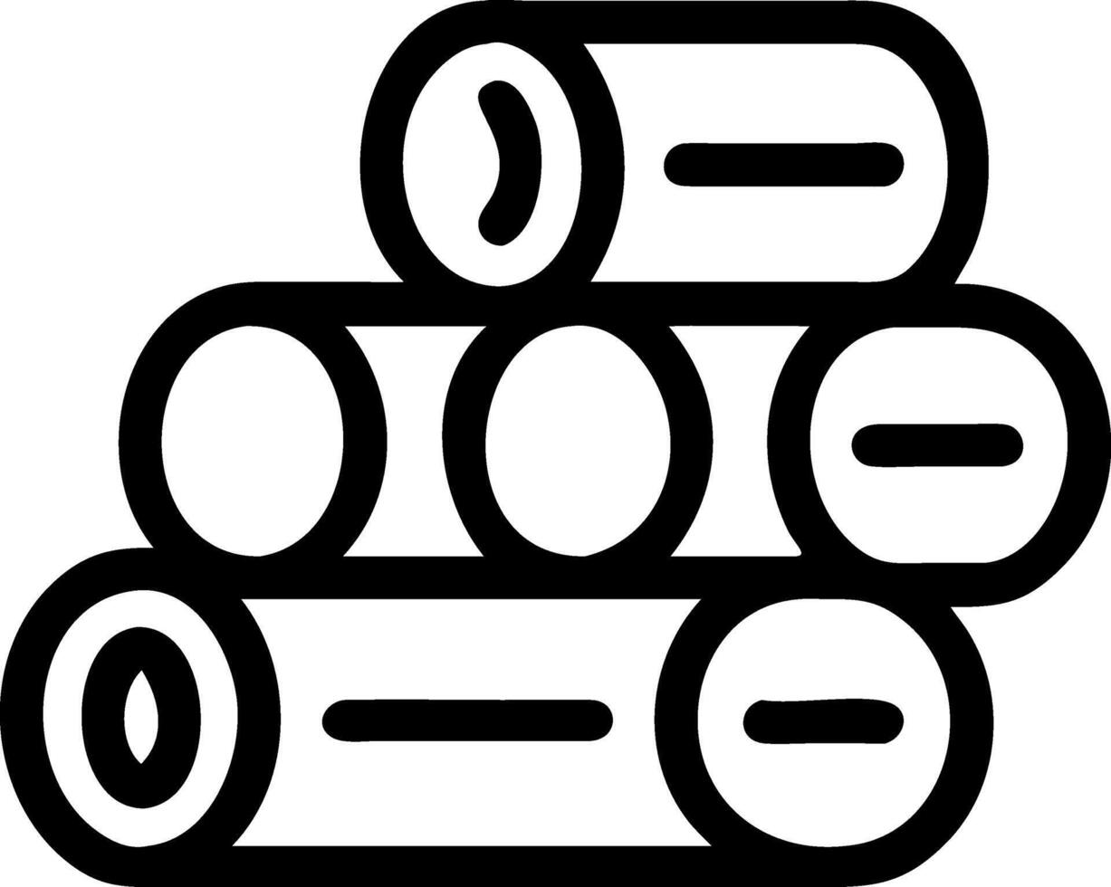 Traditional Log Stack Design vector