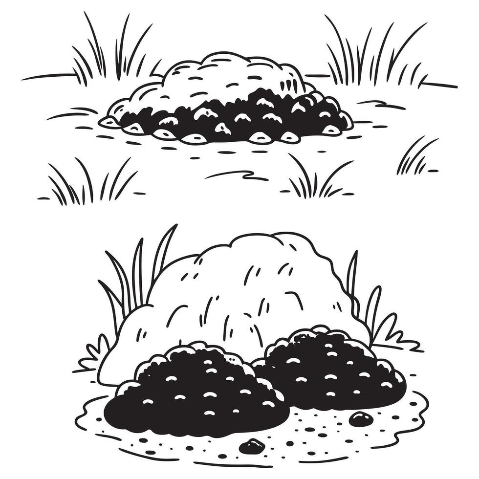 Fresh cow dung vector