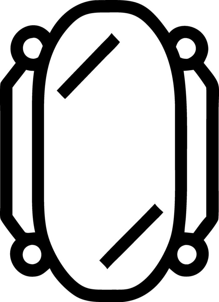 Retro Old Mirror Design with Distressed Finish vector