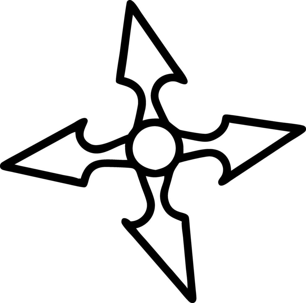 Lightweight and Durable Throwing Star vector