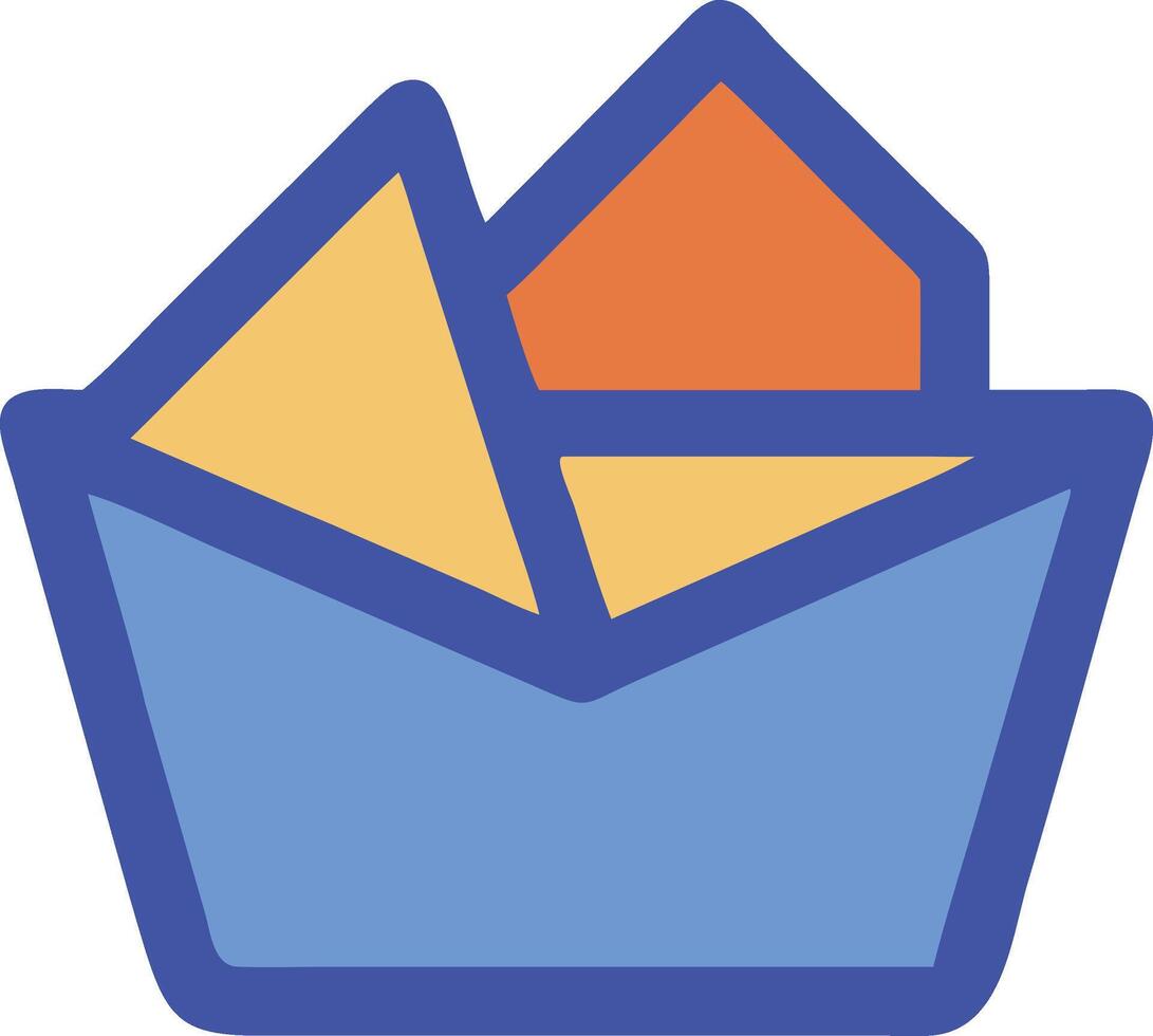 Compact and Portable Nacho Box Design vector